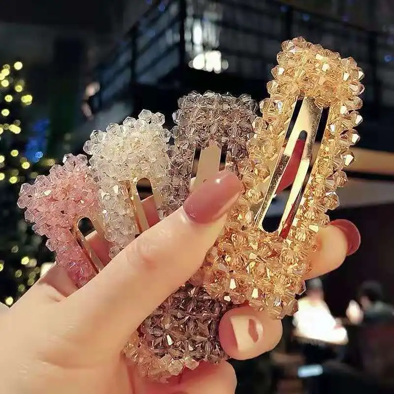  2021 набор полая Геометрическая заколка для волос с кристаллами Модные Акриловые детские заколки в стиле Сумерки девочек