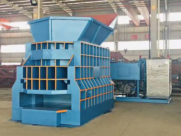 Automatic Hydraulic Scrap Metal Waste steel car bodies shell Container Shear for metal recycling plant