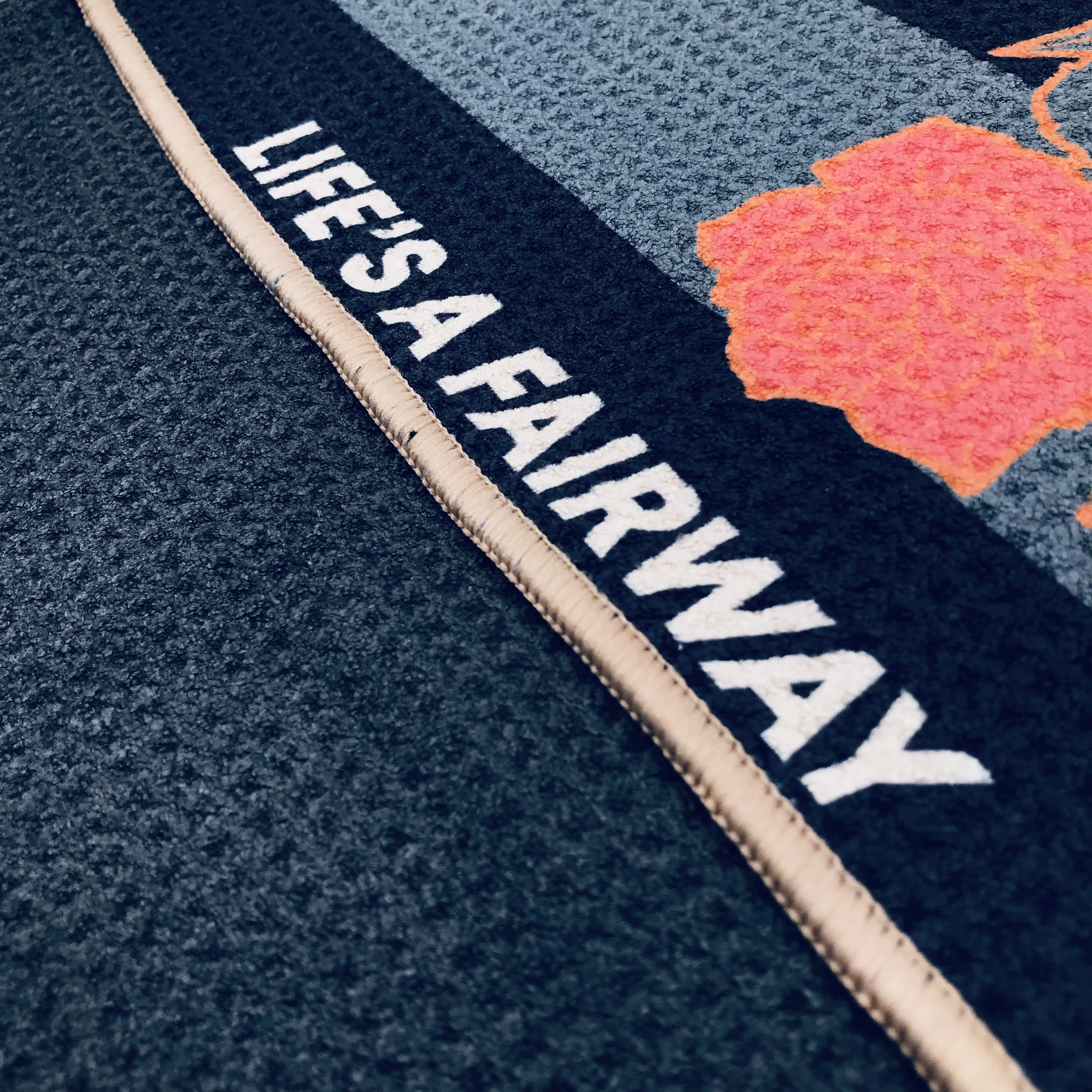 Quick dry microfiber waffle sublimation printing golf towel custom logo