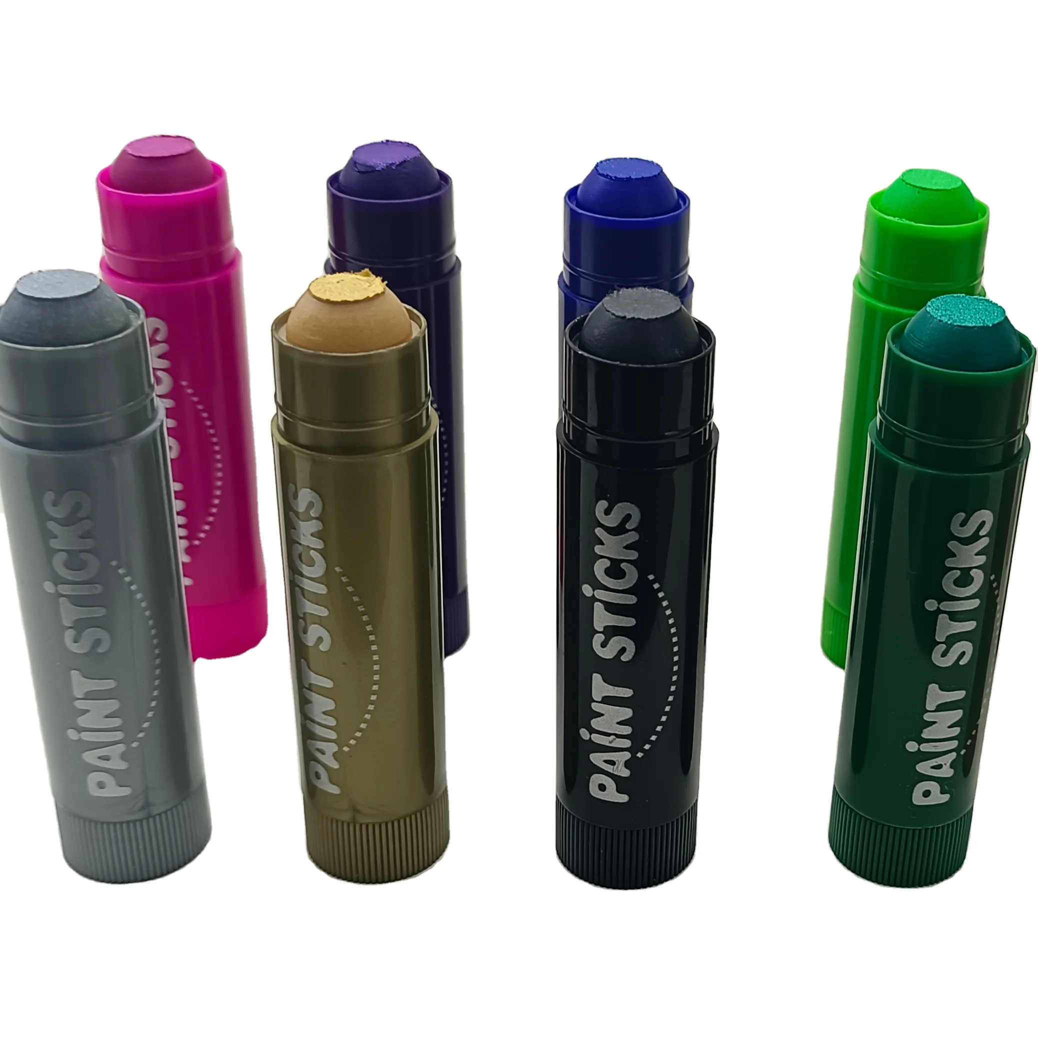 MeiduGaga 12 metallic colors non-toxic fast drying mess free no dirty friendly solid tempera paint sticks