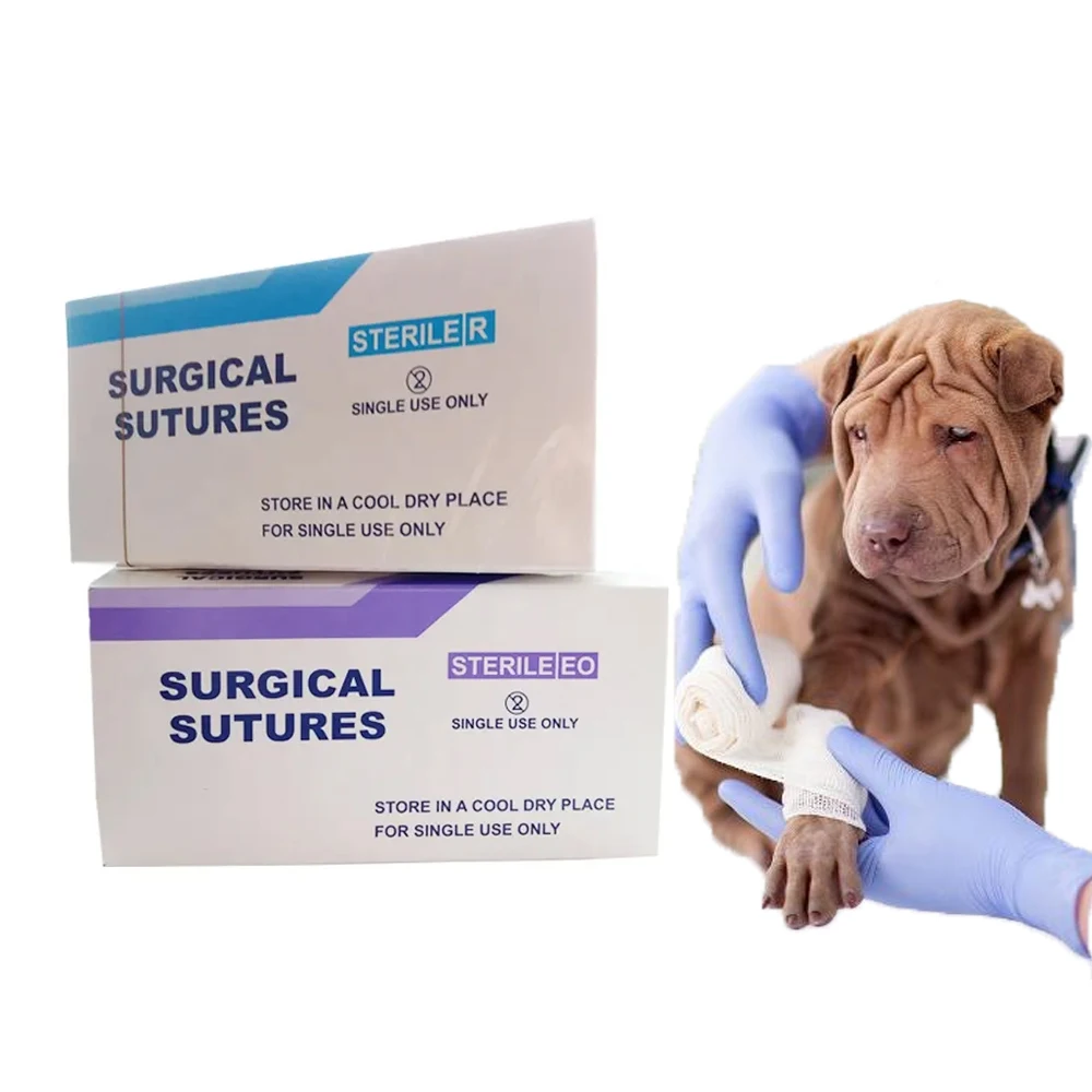 Medical Accessories Round Needle 1/2 Circle 2/0 3/0 Nylon Braided Silk Suture