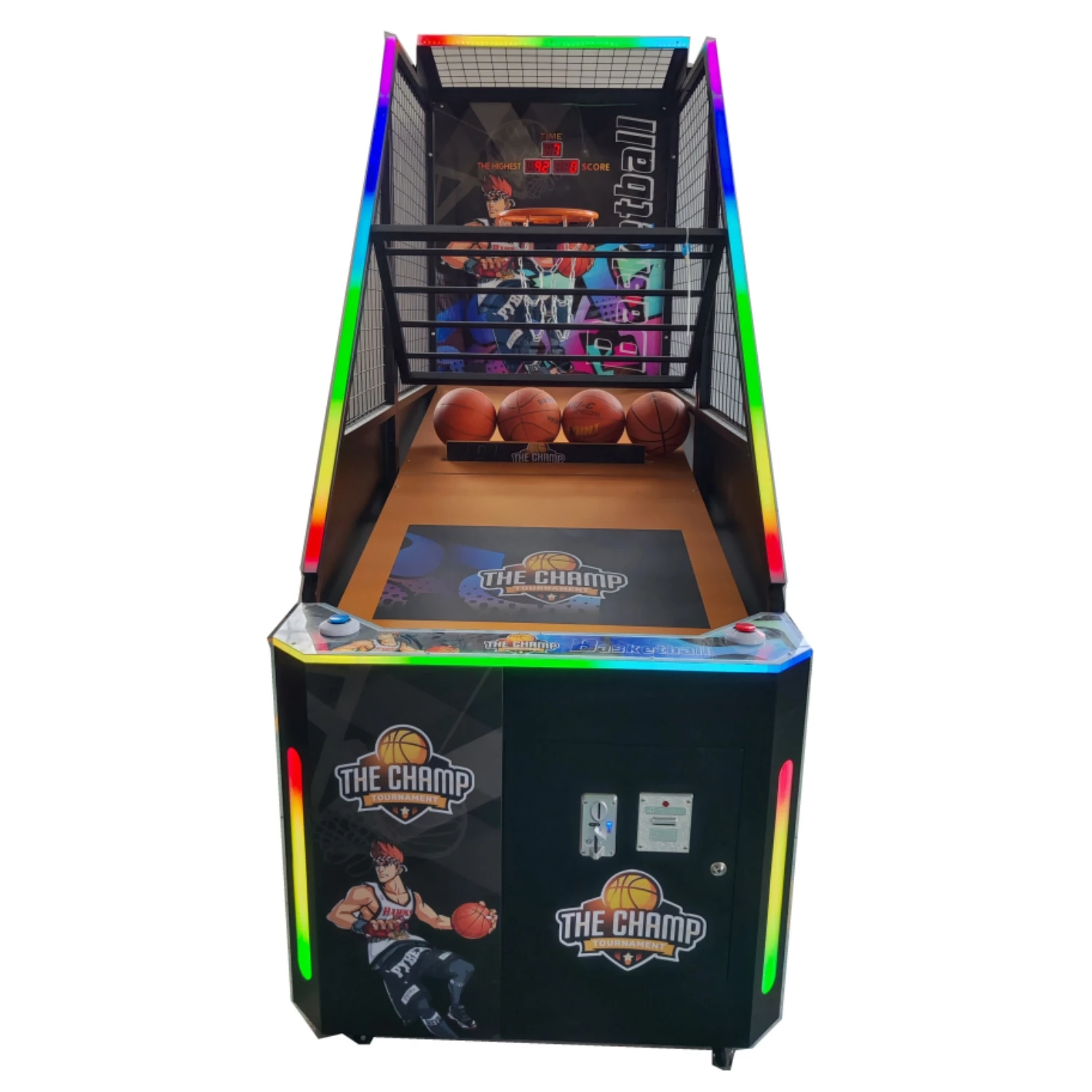Factory Hot Sale Electronic Basketball Shot Machine Coins Operated Basketball Arcade Game Machine For Teenager And Adult