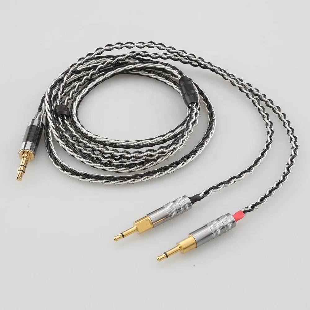 3.5 XLR 4.4 Male to Dual 2.5 mm 152 Cores Headphone Earphone Cable Hifi Cable For hd700   Sennheiser hd700 nw zx300a