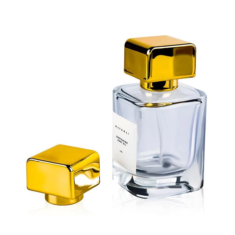 Wholesale Perfume Cover Luxury Square Perfume Cap Zamac Metal Perfume Bo