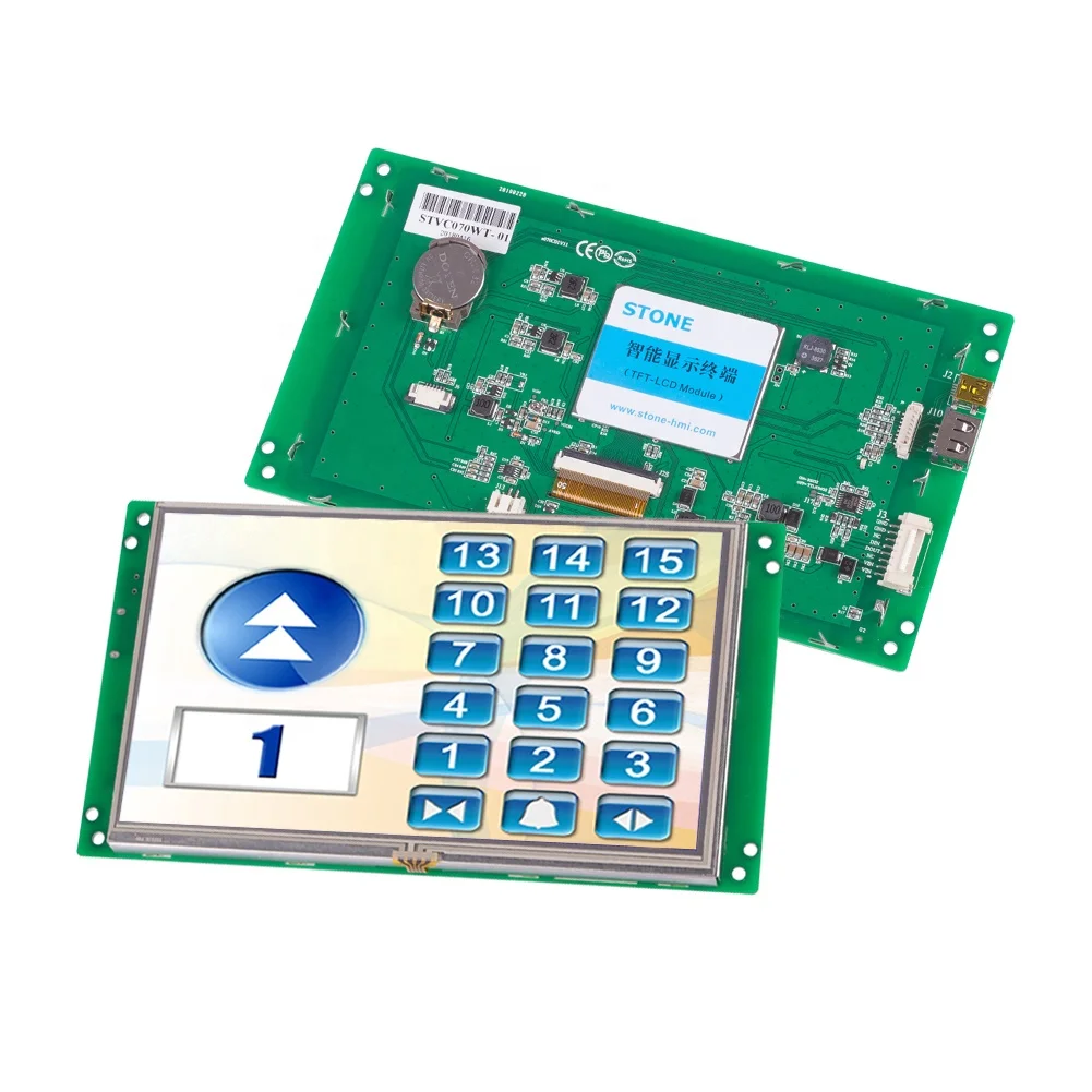 7 inch large touch screen panel TFT LCD interface control display for Cleaning car