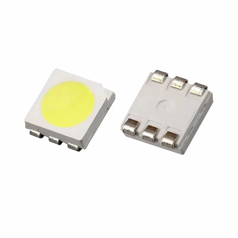 5050 SMD LED Chip High Brightness 5050 LED White Light 22--24-26LM 0.2W 60MA Cold White RA70 Ra80 Ra90 LED Lamp 80 HF Gold Wire