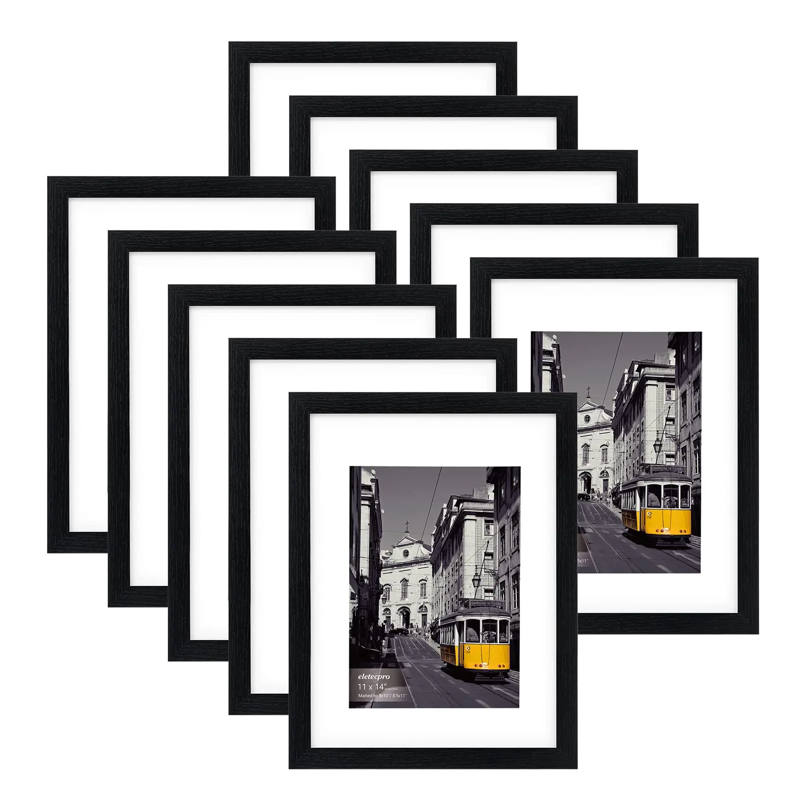 wholesale Hot Sale 4X6 8X10 11X14 12X16 16X20 4X4 6X6 8X8 10X10 black and white photo frames designs personalized picture frame