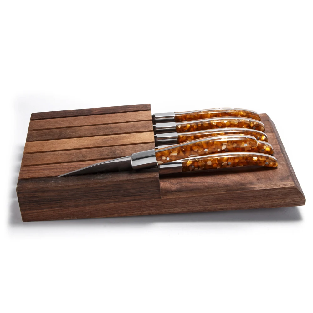 Fashion Pattern Spanish Acrylic Handle Dishwasher Safe Steak Knife