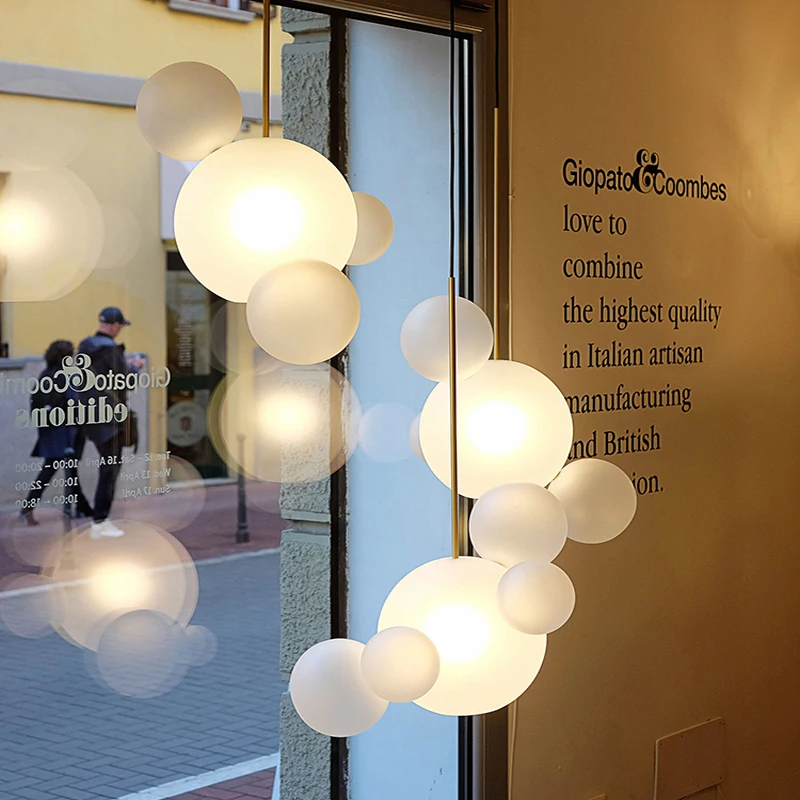 Glass Mickey Bubble Pendant Lamp Chandelier New Ceiling Light Fixture Modern ZhongShan lights for home decor