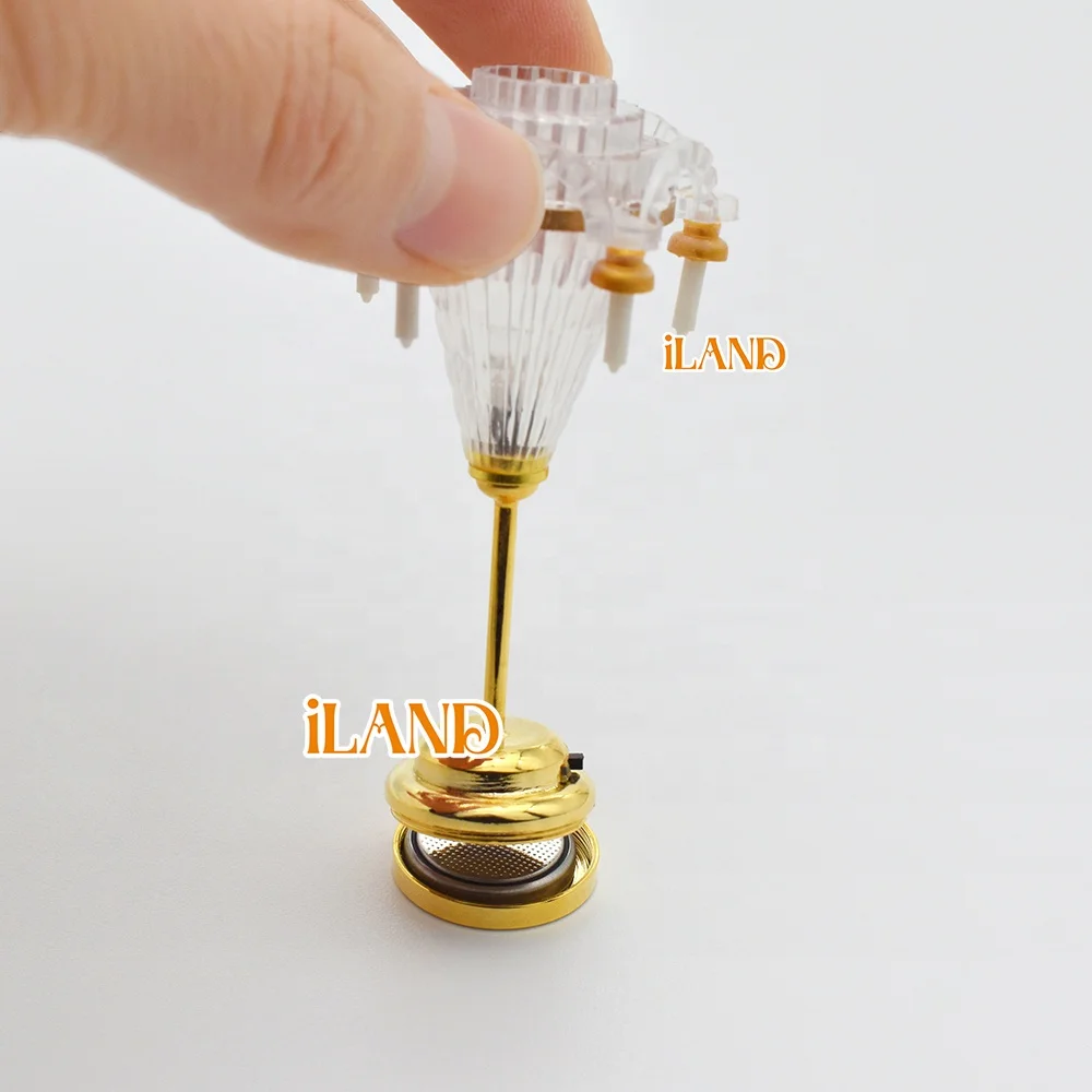 ILAND Dollhouse Electromagnetic Model 1:12 Five Candle Chandelier For Dollhouse Study, Living Room, Bedroom.