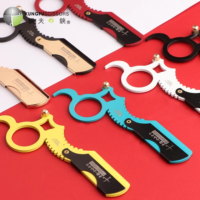 Barber Razor Finger Shaving Razors Ring Straight Single Blade Barber Salons Stainless Steel