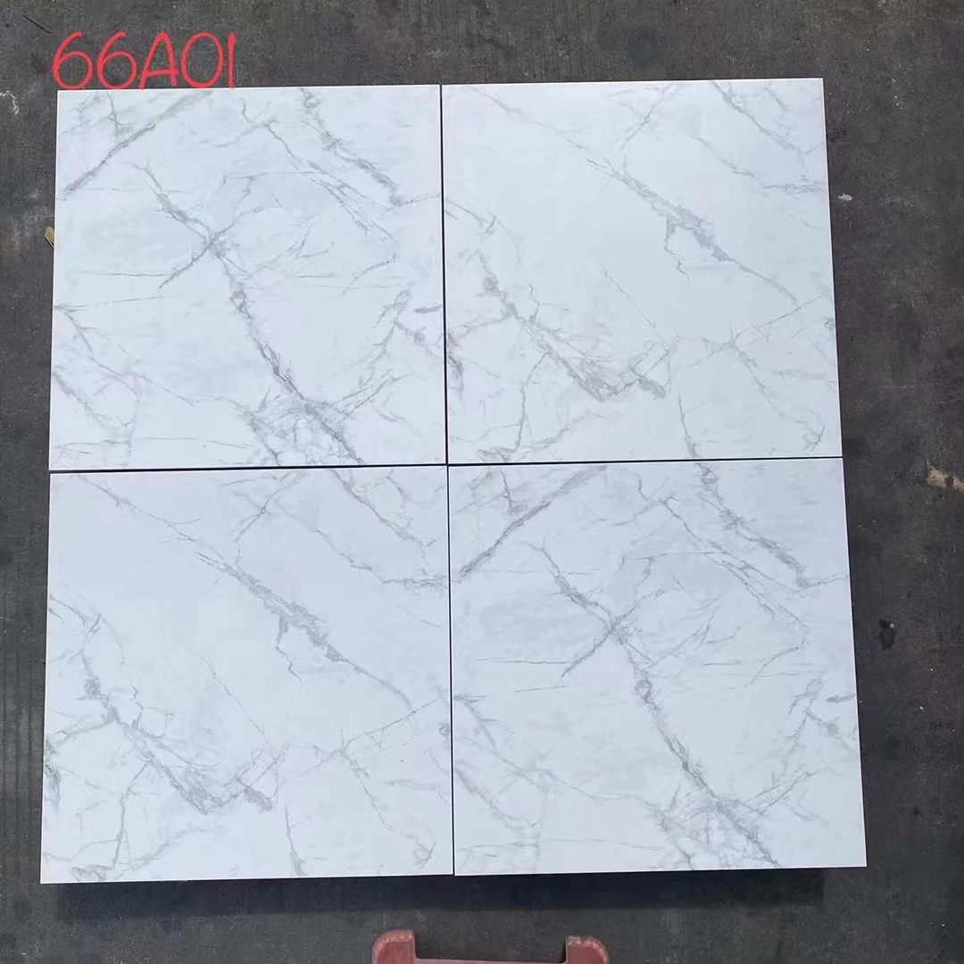 Hot Sale 600x600 Carrara White Velvet surface  Porcelain Floor Tiles For Floor Standard White Marble Ceramic Tiles