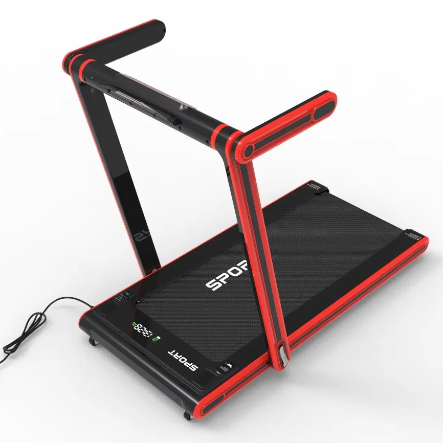 0.75  2.5 HP 2 in 1 Foldable Treadmill for Home Office use  Compact Treadmill with LED Display Remote Control 265lbs max Weight