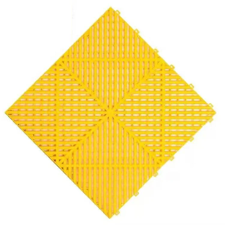 Rigid Modular Anti Slip Car Wash Drainage Plastic PP PVC Garage Floor Tile