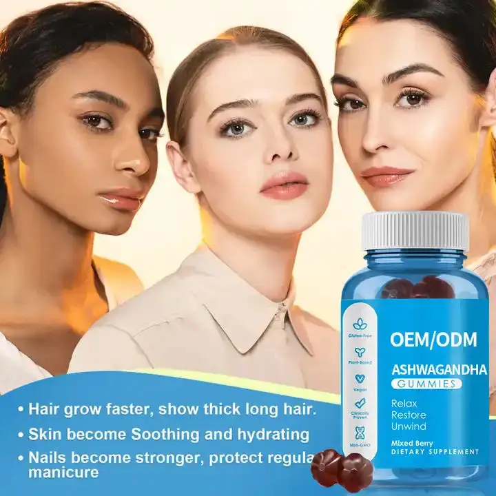 Ashwagandha & Vitamin D Gummy - 60 Count - Mixed Berry, KSM-66, Vegan, Plant Based, Non-GMO, Gluten-Free & Gelatin Free Relax