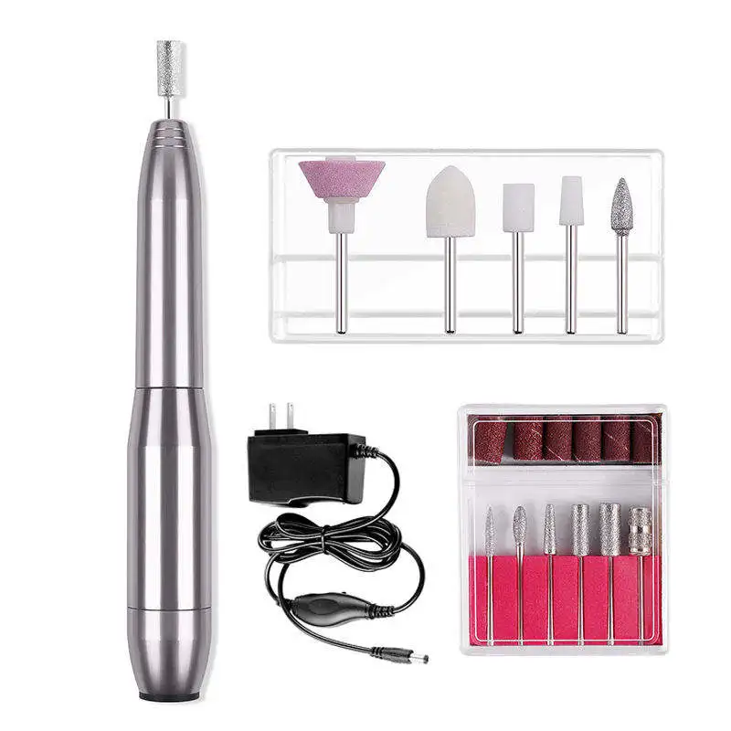 New Electric Nail Drill Bits Nails Art File Manicure Drill Set Portable Nail Fingernail Grinder Kit Multi Function Mach