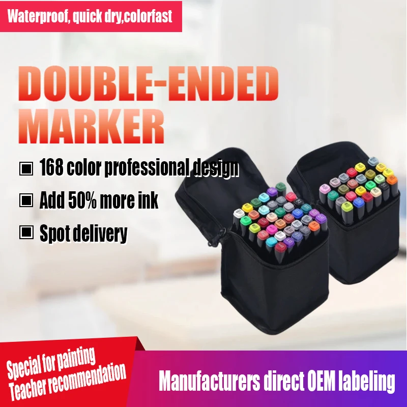Waterproof Multi Colors Dual Tip Permanent Artist Alcohol Based Paint White Board Marker Pens Set