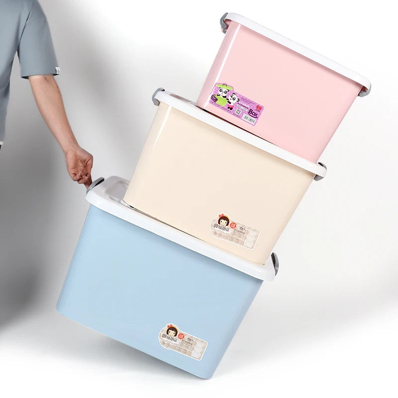 Домашняя пластиковая коробка для гостиной красивый внешний вид многофункциональные однотонные коробки хранения Индивидуальные полипропиленовые материалы высокой емкости