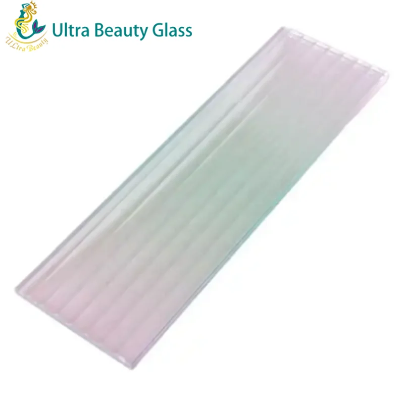 Hot Sale Low Iron Polished Edge Gradient Color Tempered Laminated Glass with PVB film