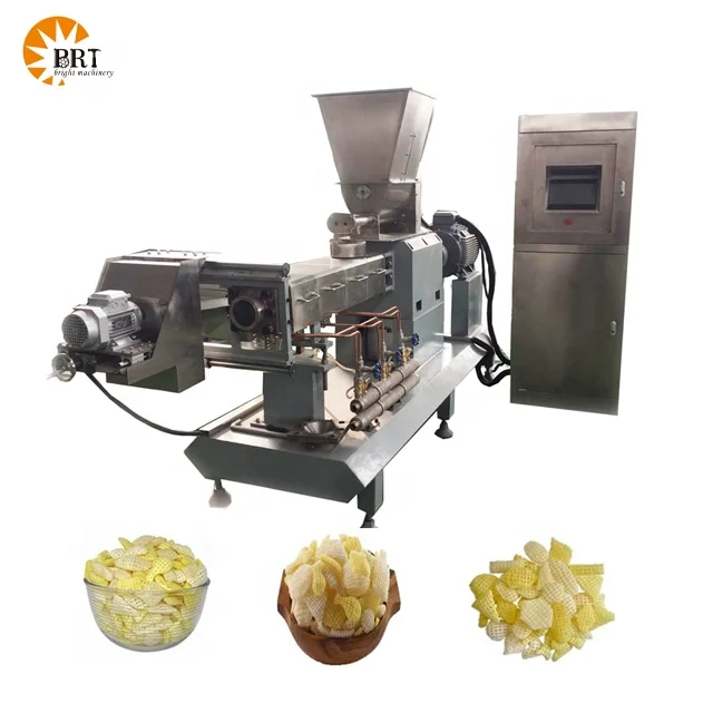 3d pellet snack food making machine production line extruder 2d 3d snacks pellet chips processing plant