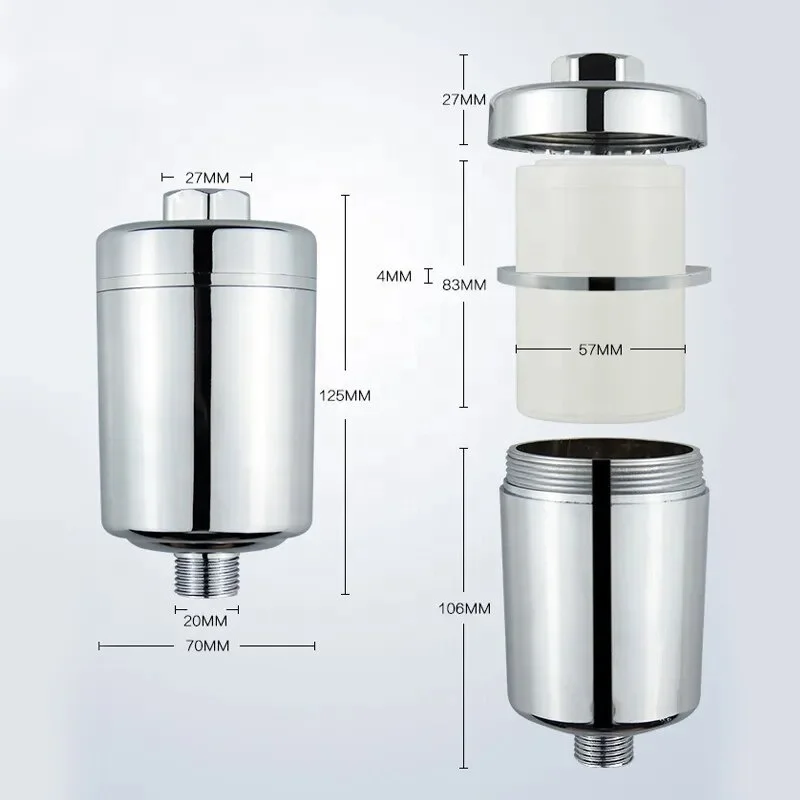 Hot-Selling Universal Multi-Stages Chlorine Vitamin C Portable Shower Water Filter Housing