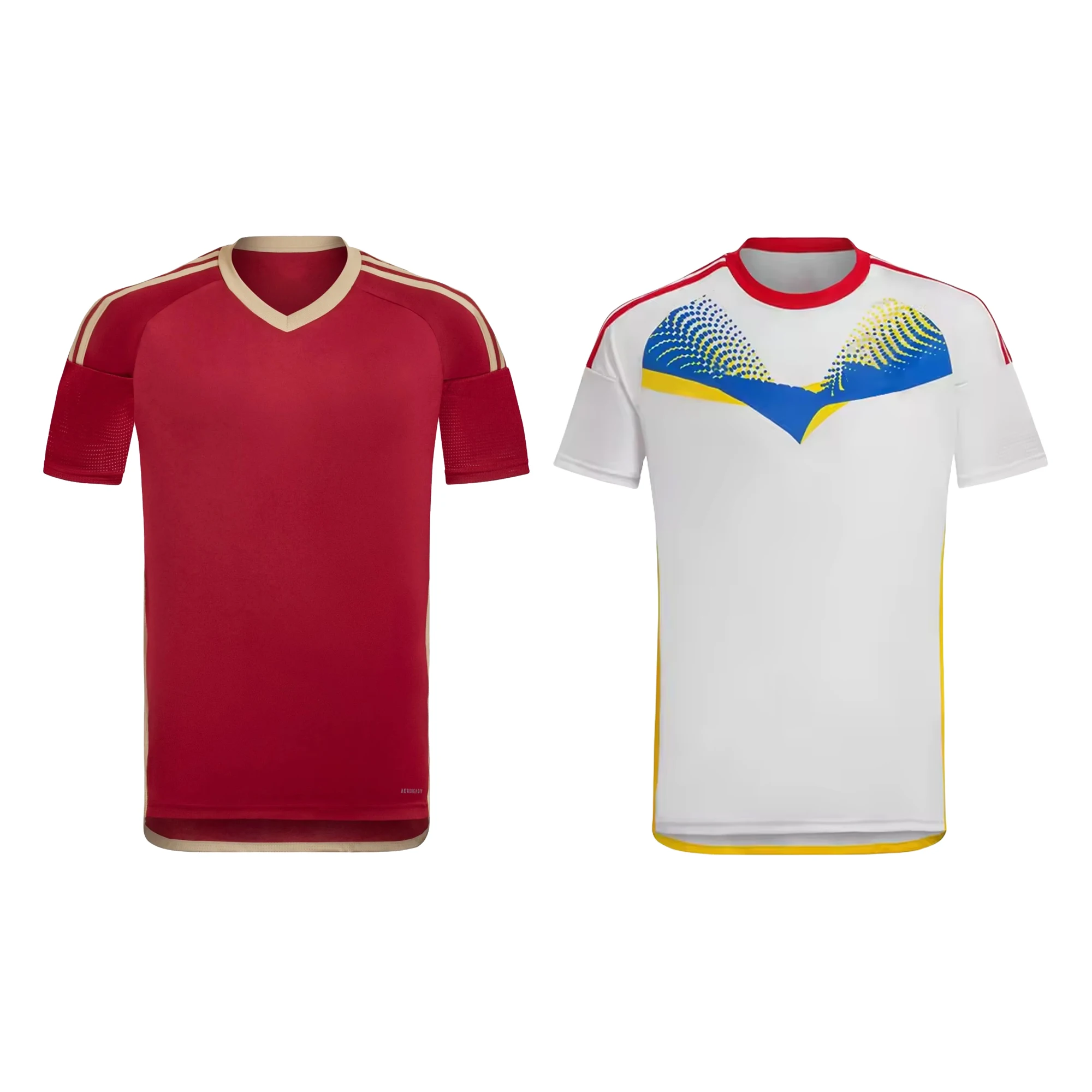 Venezuela Blank Soccer Uniforms Wholesale Quick Dry Football Jersey Sets Custom Design Sublimation Soccer Training Kits