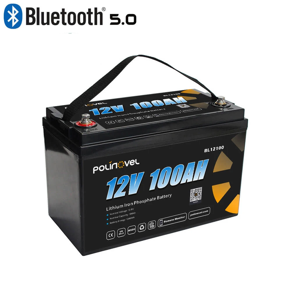 Polinovel 12.8V 100Ah Rv Battery Lifepo4 12V 100Ah Lithium Ion Battery 12.8V 100Ah Lithium Battery With Bms
