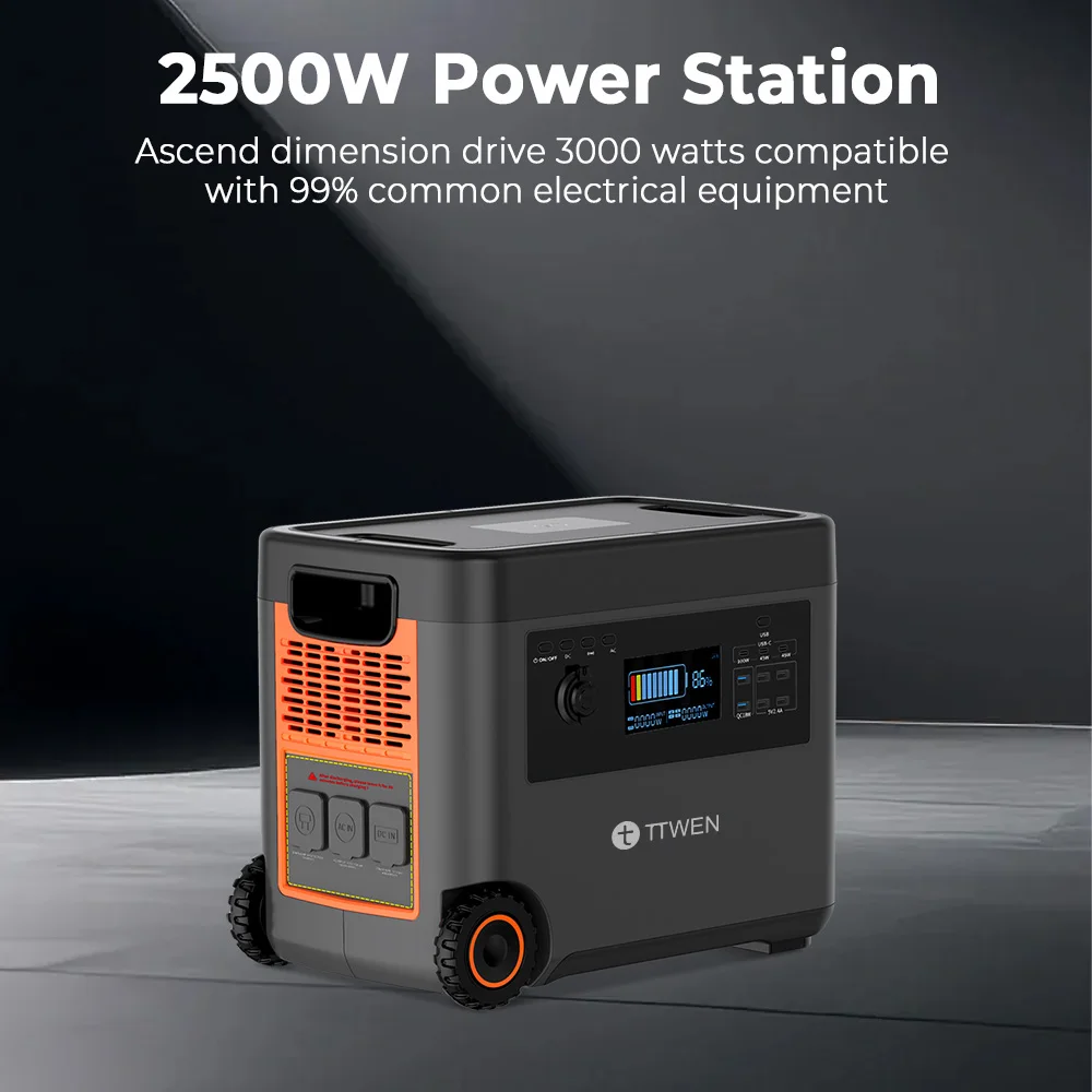 LANPWR 2500 Вт батарея LiFePO4 литий-железо-фосфатная другая Возобновляемая энергия солнечные генераторы портативные