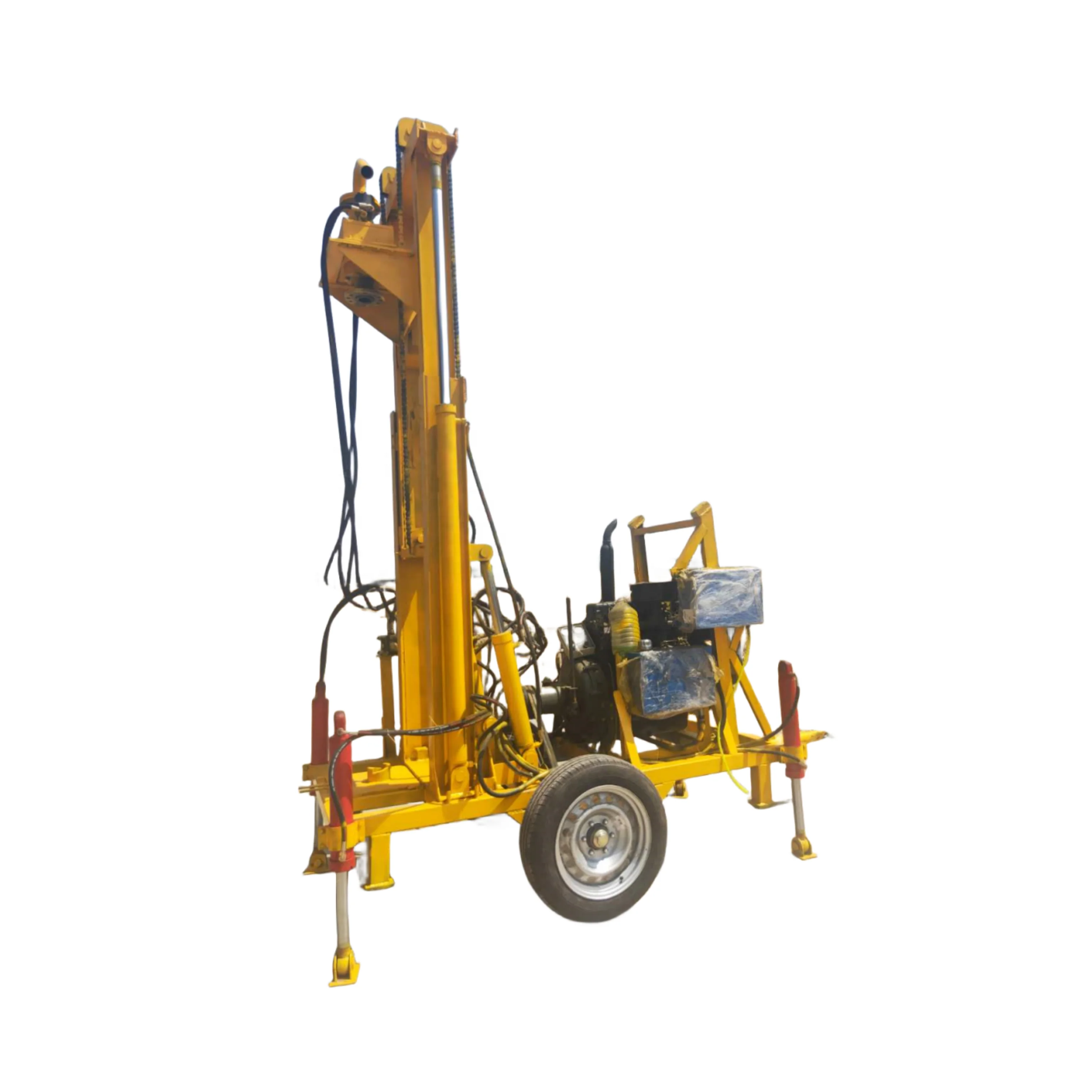 Geotec Wuxi CROWN 36hp tractor mounted bore hole water well 100M to 300M depth Water Well Drill Rig Commercial Drilling Machine