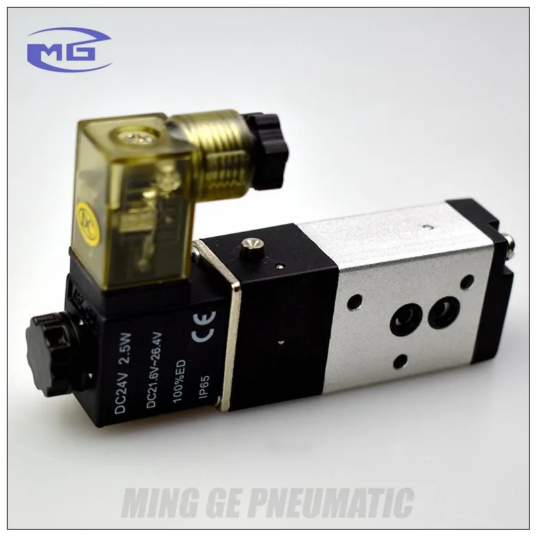 3V110-06 3V210-08 3V310-10 Pneumatic Solenoid Valve 3 Way 2 Position Directional Pneumatic Solenoid Valve