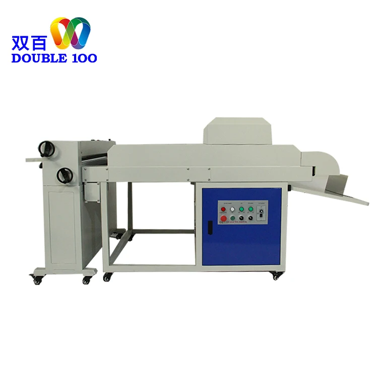 Double 100 QH-Coat 36inch 900mm Uv Coater Uv Coating Varnish Machine  Liquid Laminating Machine Curing Coating Machine