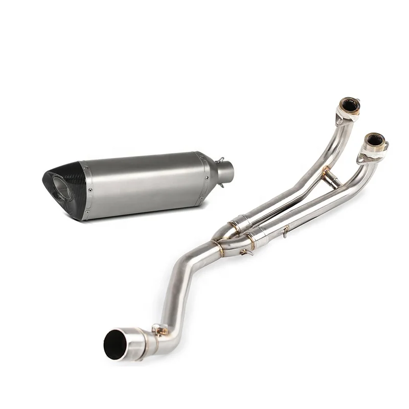 Motorcycle spare parts and accessories 304SS pipe+half carbon fiber muffler T-max530 tmax500 exhaust silencer