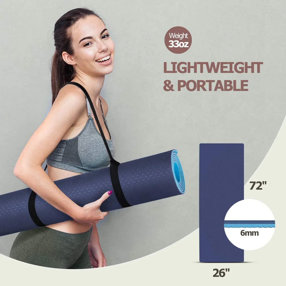 Floor Exercises Non Slip Textured Surface Eco Friendly Yoga Matt,Custom Logo TPE Yoga Mat.