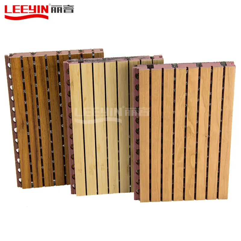 Sound-absorbing Panel Wooden Wall Panel Studio Equipment Grooved Wooden Acoustic Panels