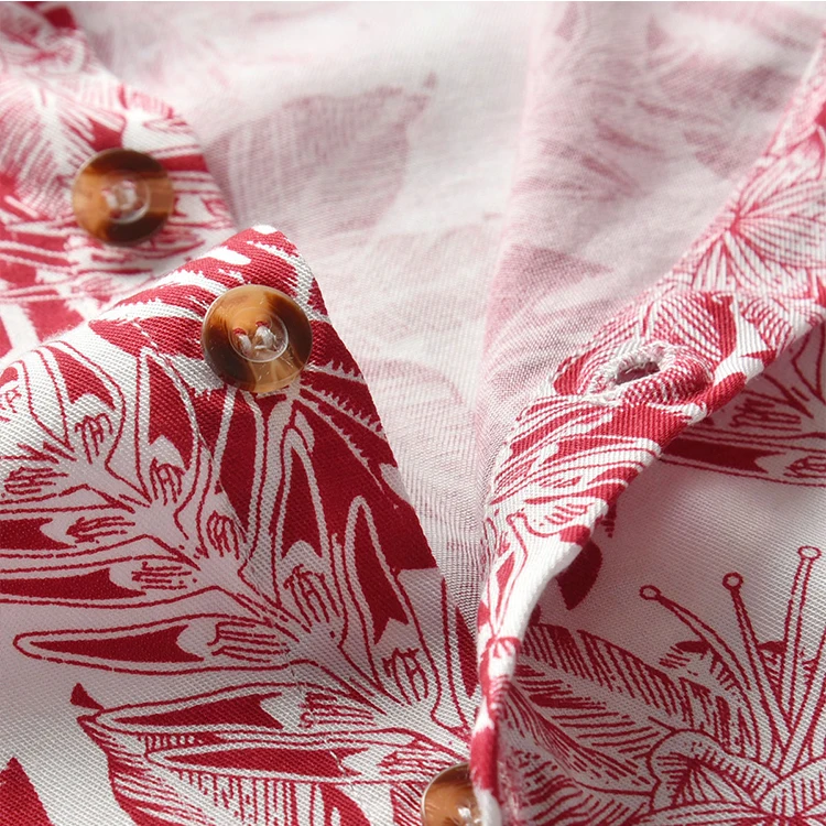 Fashion Summer Children's Clothes Boys Short Sleeve Floral Print Shirt