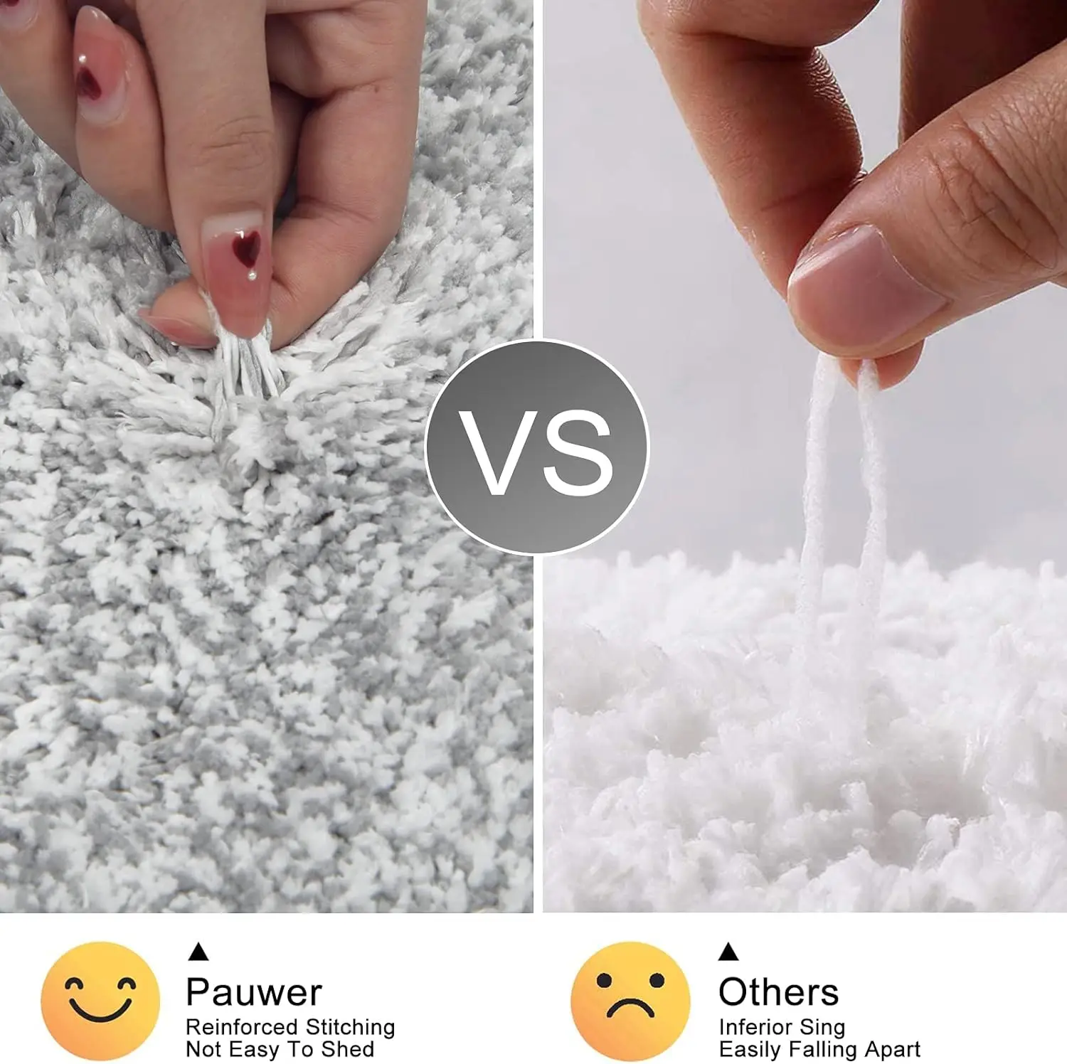 Bathroom Rugs Sets 3 Piece Absorbent Bath Mats for Bathroom Non Slip Shaggy Microfiber Bath Rugs