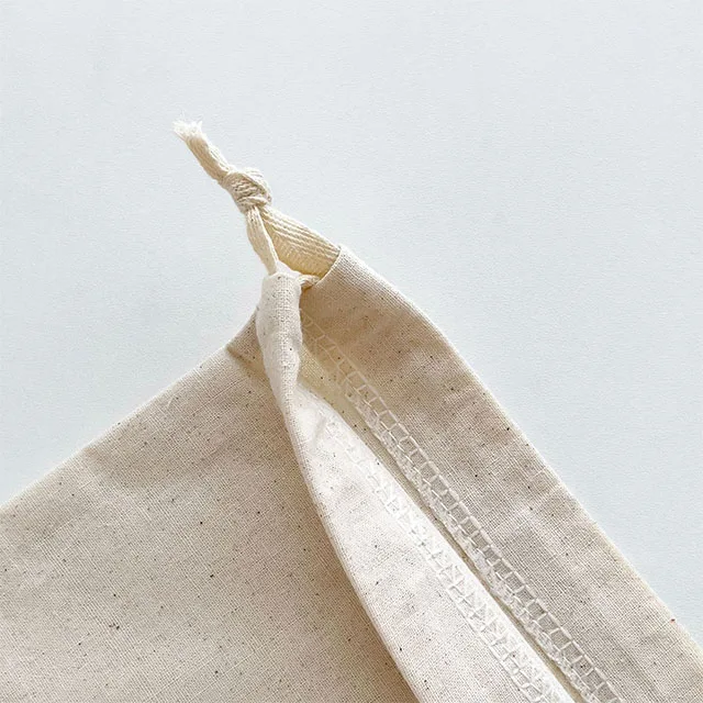 Recycled Organic Cotton Canvas Drawstring Shoe Dust Bags With Logo Dustbag For Shoes Screen Printed