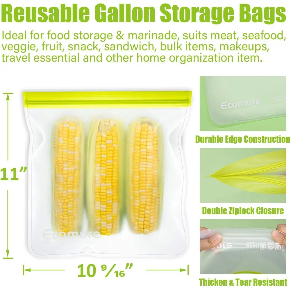 
NANA A complete set of large and small size fruit and vegetable reusable peva food storage bag 