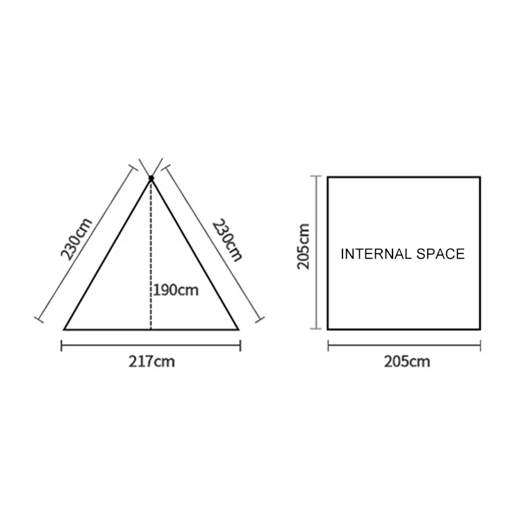 Wholesale Camping Canvas Glamping Outdoor Hunting Waterproof Travel Ultralight Event Portable 4 Seasons Foldable Pyramid Tent