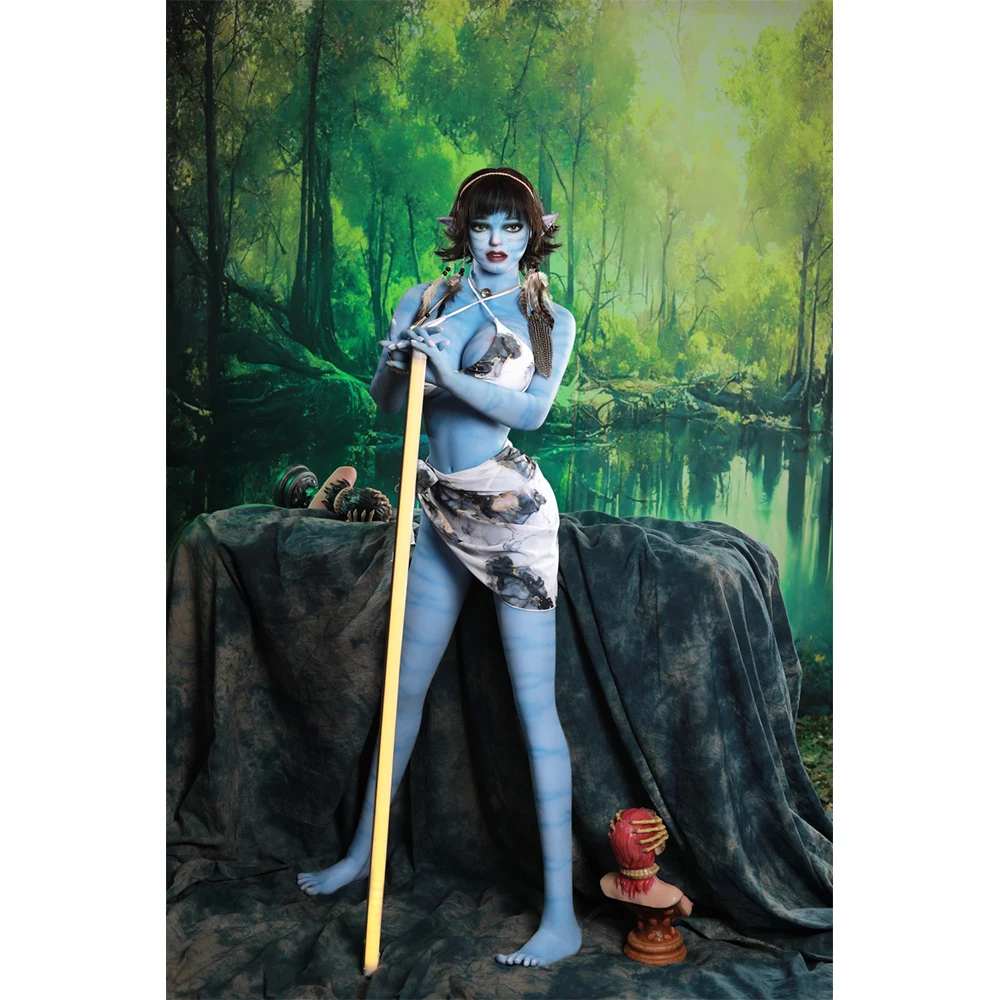 Sale Full TPE Blue 165 Big Breast Lifelike Love Sex Dolls US Overseas Warehouse