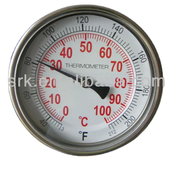 0 to 100 degree Industrial dial bimetal thermometer