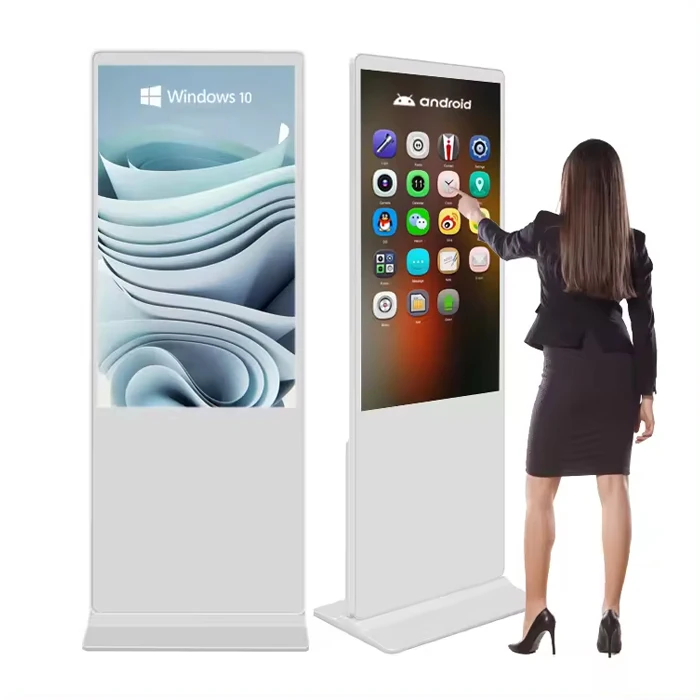 75 85 inch full screen digital signage and display floor standing advertising display standing player kiosk advertising screen