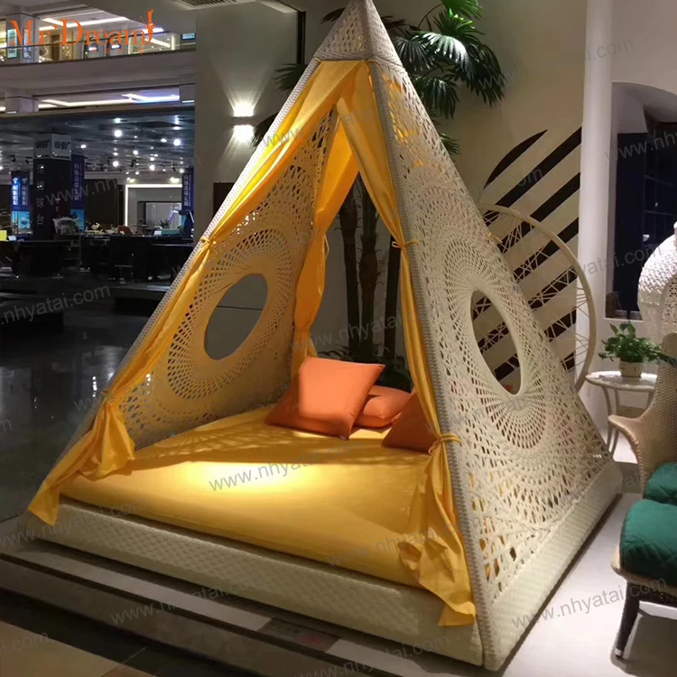 Mr.Dream high quality fashion lawn patio garden triangle rattan outdoor lounge furniture