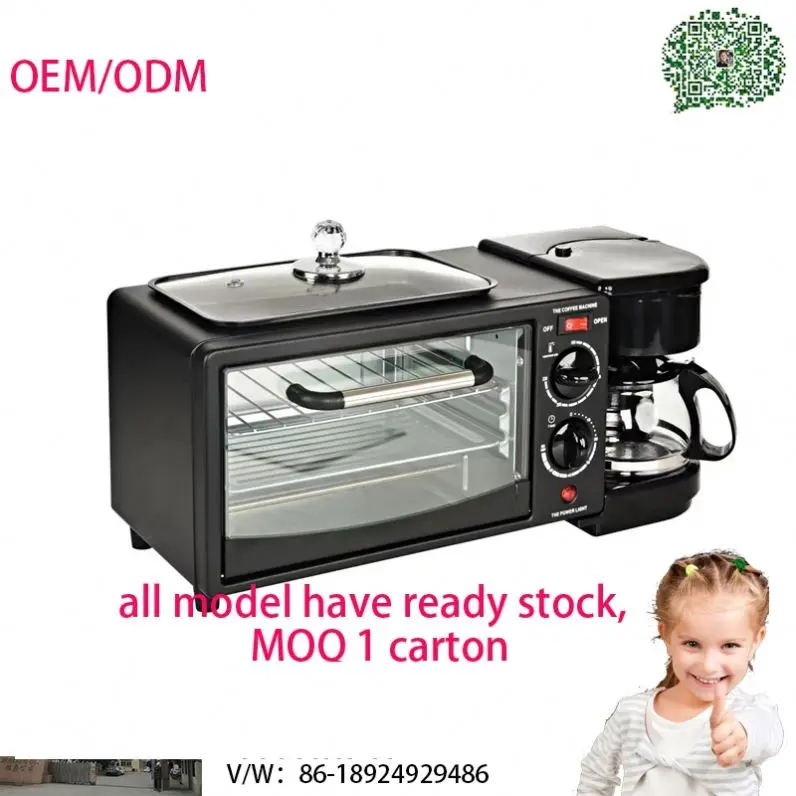 KZC-9L multi function electric oven 3 in 1 breakfast maker coffee maker machine