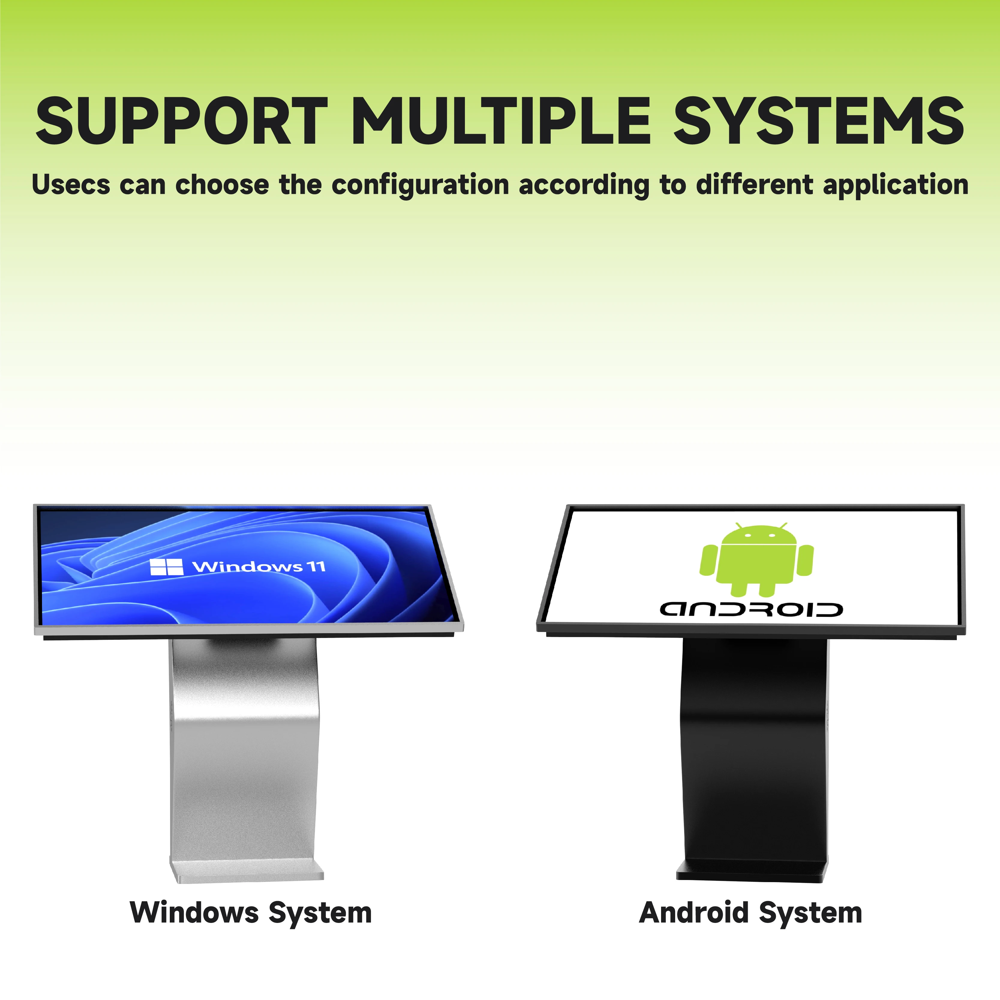 2024 New Interactive Floor Standing Totem Touch Screen 55 Inch Shopping Mall Indoor Interactive Kiosk 450nits Information Kiosk
