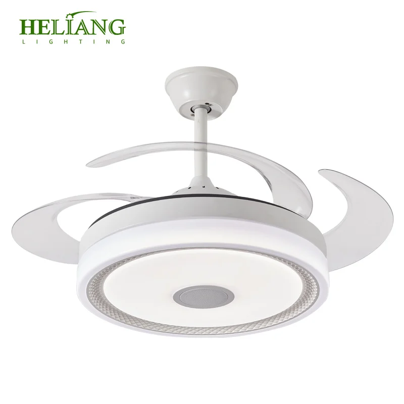Manufacturers wholesale Home Appliances Abs Blades Dc Bldc Remote Control Invisible Ceiling Fan Lamp