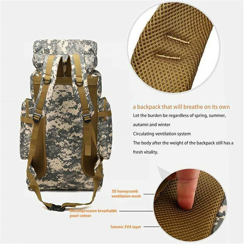 Fast Delivery Large Capacity hiking backpack Customized Outdoor Camping Travel Bag Waterproof Tactical backpack