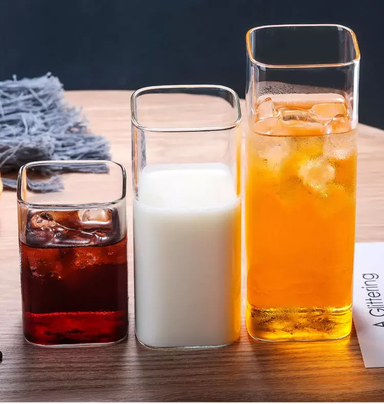 High Borosilicate Clear Large 450ML Juice Cup Beer Glass Cup Coffee Cups