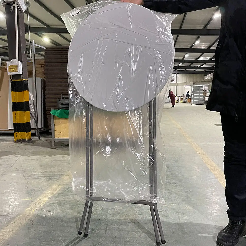 Wholesale Rental Dia 60cm 80cm Portable Plastic Wedding Party Events bar Round High Top Folding Cocktail Tables