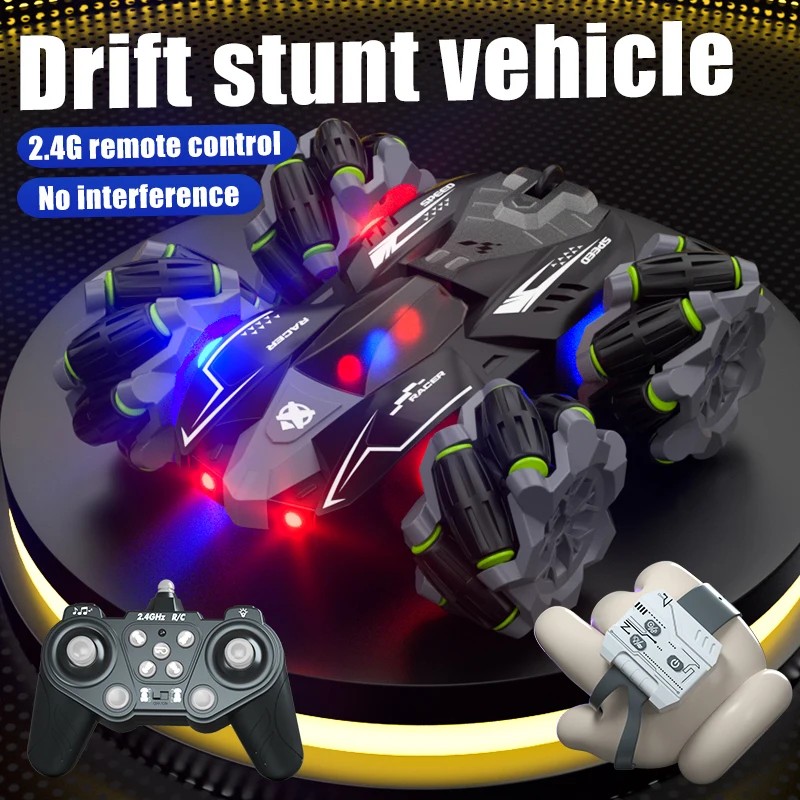 High Quality Double Side 4X4 RC Stunt Car Kids Radio Control Toys Hand Controlled Gesture RC Car with Music and Light